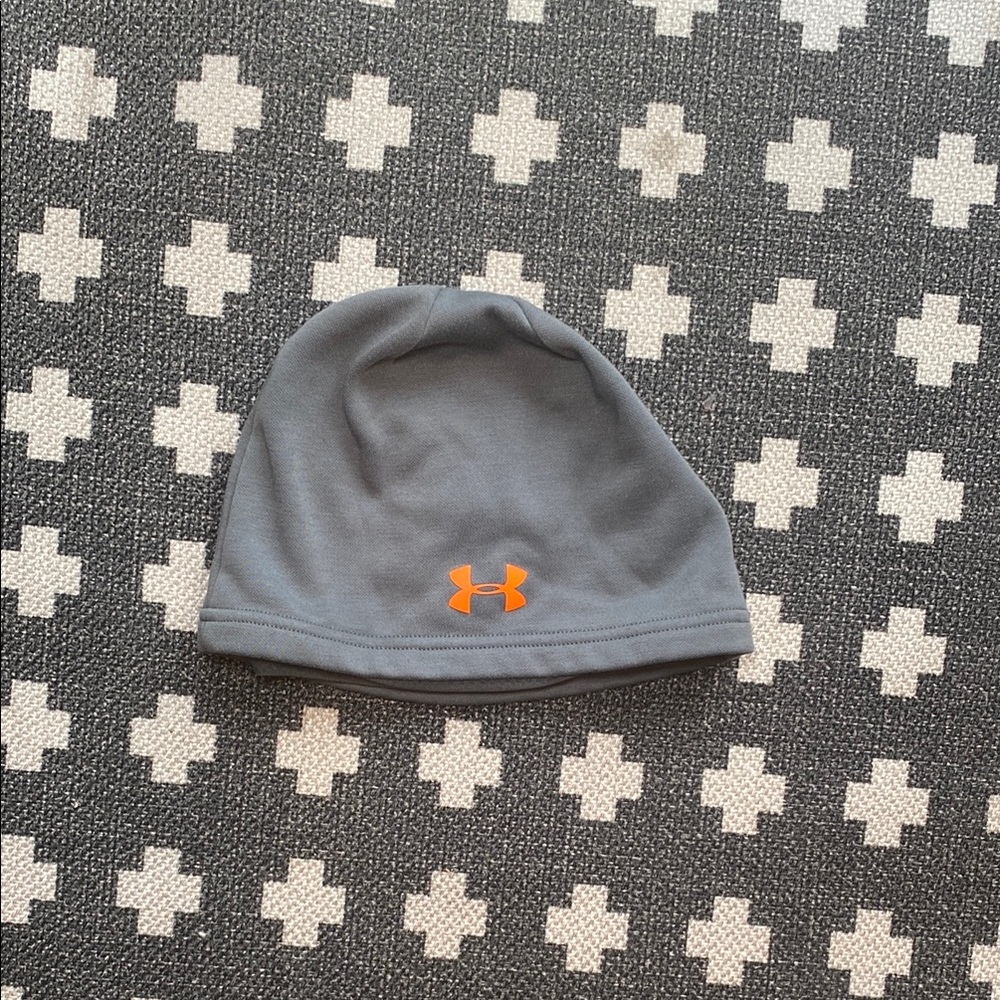 Under Armour Gray and Orange Beanie Hat